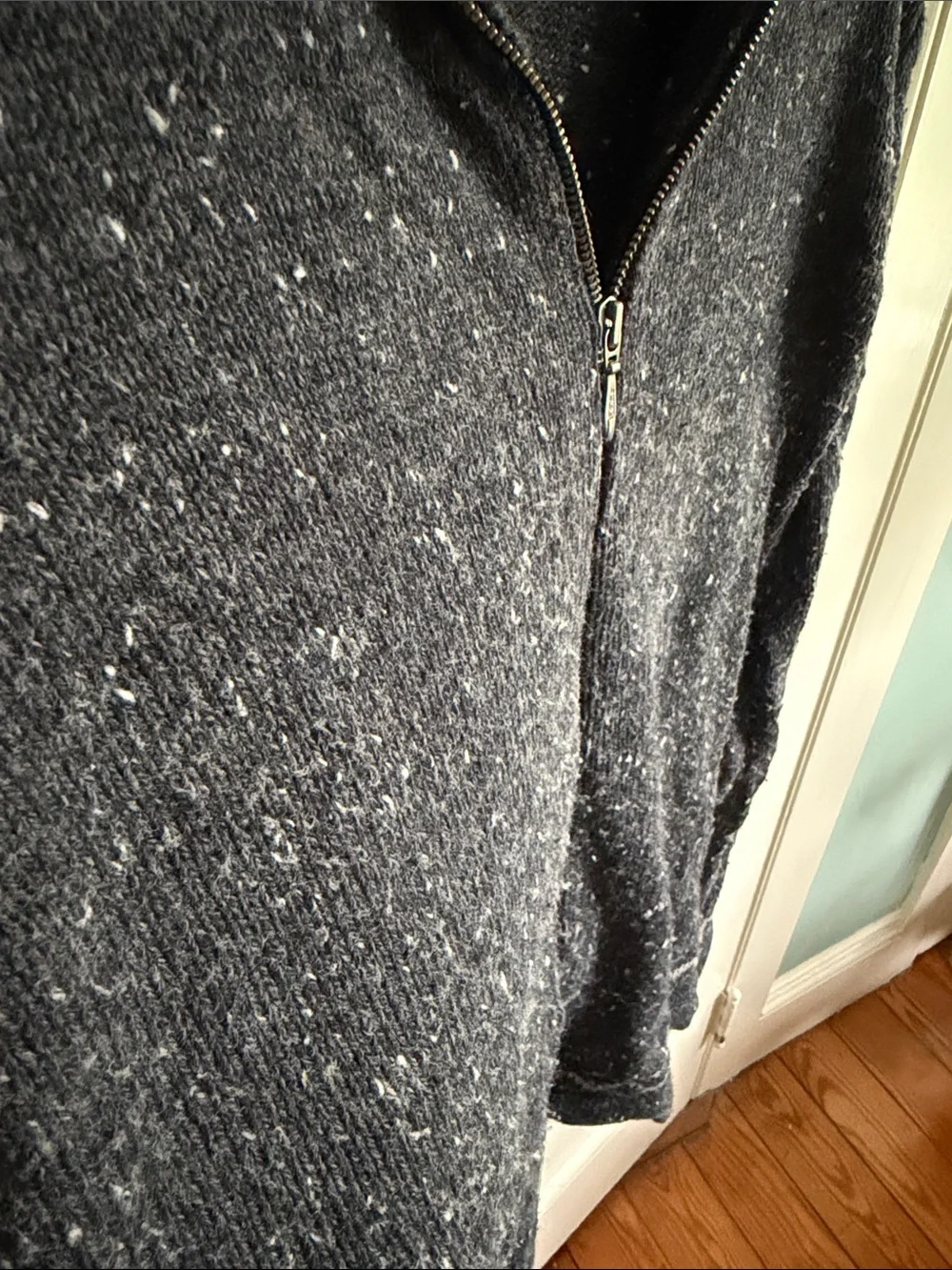 Woolrich Dark Charcoal Half-Zip Turtleneck Sweater